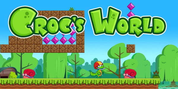 The start screen fo Croc’s World for the Switch